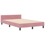 vidaXL Cadre de lit en velours rose 120x200 cm