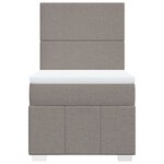 vidaXL Sommier à lattes de lit avec matelas Taupe 90x200 cm Tissu