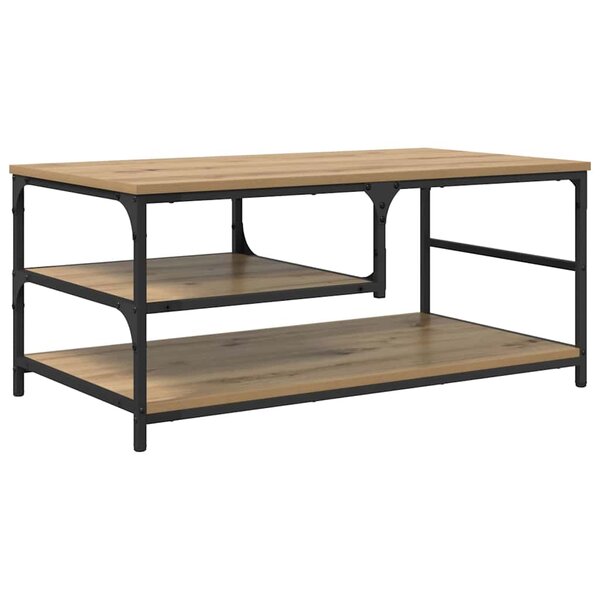 vidaXL Table basse Chêne artisanal 90 x 49 x 40 cm Bois d'ingénierie