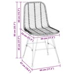 vidaXL Chaise de salle à manger 2 Pièces Naturel 44 x 47 x 85 cm