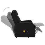 vidaXL Fauteuil de massage Noir Similicuir