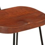 vidaXL Tabourets de bar lot de 2 49x43x103 cm bois de manguier massif