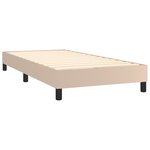 vidaXL Sommier à lattes de lit avec matelas et LED Cappuccino 80x200cm