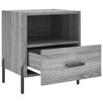 vidaXL Tables de chevet 2 Pièces sonoma gris 40x35x47 5 cm