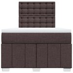 vidaXL Sommier à lattes de lit avec matelas Marron foncé 120x200 cm