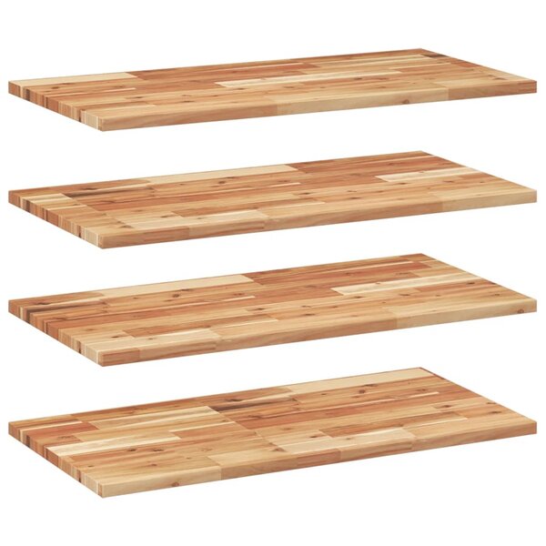 vidaXL Étagères flottantes 4 Pièces 60x40x2 cm acacia massif à l'huile
