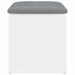 vidaXL Banc de rangement blanc 42x42x45 cm bois d'ingénierie