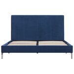 Vidaxl cadre de lit bleu tissu 120 x 200 cm