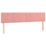 vidaXL Tête de lit à LED Rose 180x5x78/88 cm Velours