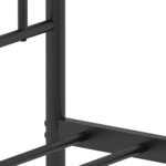 vidaXL Cadre de lit métal avec tête de lit noir 140x190 cm