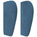 vidaXL Tête de lit avec oreilles Bleu foncé 163x23x78/88 cm Velours