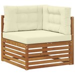 vidaXL Ensemble de canapés d'extérieur 7 pc Naturel et Crème