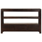 vidaXL Meuble TV Bois d'acacia solide 90 x 30 x 55 cm Marron foncé