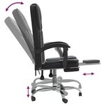 vidaXL Fauteuil inclinable de bureau Noir Similicuir