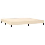 vidaXL Sommier à lattes de lit et matelas et LED Crème 200x200cm Tissu