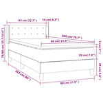 vidaXL Sommier à lattes de lit avec matelas Crème 80x200 cm Tissu