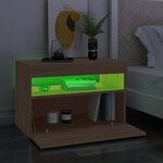 vidaXL Meuble TV avec lumières LED chêne sonoma 60x35x40 cm