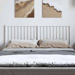 vidaXL Tête de lit de remplacement métal blanc 135 cm