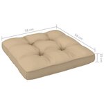 vidaXL Pouf palette de jardin Bois de pin imprégné de blanc