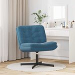 vidaXL Fauteuil relaxant pivotant Bleu 63 x 75 x 76 cm Velours