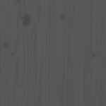 vidaXL Cadre de lit Gris Bois de pin massif 180x200 cm Super King