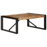 vidaXL Table basse multicolore 80x80x35 cm bois de récupération massif