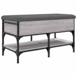 vidaXL Banc à chaussures sonoma gris 82x42x45 cm bois d'ingénierie