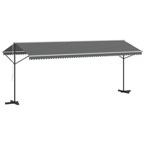 vidaXL Auvent autoportant 6 x 3 m Polyester Gris