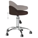 Vidaxl chaises pivotantes à manger lot de 2 marron similicuir