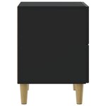 vidaXL Cabinet de chevet Noir 43 x 34 5 x 48 cm Bois d'ingénierie