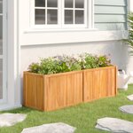 vidaXL Lit surélevé 150x50x50 cm bois massif de teck