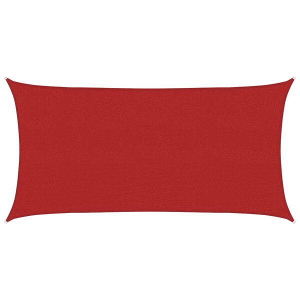 vidaXL Voile d'ombrage 160 g/m² Rouge 2x4 m PEHD
