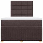 vidaXL Sommier à lattes de lit avec matelas Marron foncé 120x200 cm