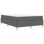 vidaXL Cadre de lit avec matelas Gris foncé 140 x 200 cm tissu