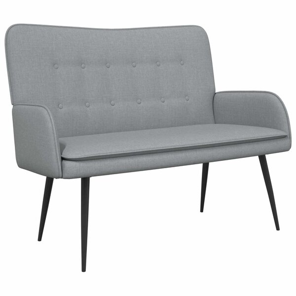 vidaXL Sofa 2 places Gris clair 115 x 61 x 87 cm Tissu