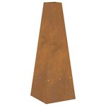 vidaXL Braise Marron 35 x 35 x 100 cm Acier résistant aux intempéries