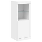 vidaXL Buffets avec lumières LED 3 Pièces blanc bois d'ingénierie