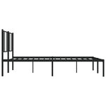 vidaXL Cadre de lit métal avec tête de lit noir 193x203 cm