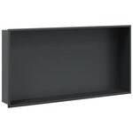 vidaXL Niche de douche noir mat 62x32x9 cm acier inoxydable