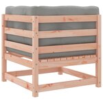 vidaXL Salon de jardin 3 Pièces et coussins bois massif sapin de douglas