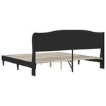 vidaXL Cadre de lit avec tête de lit Noir 180 x 200 cm Simili cuir