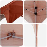 vidaXL Tente de fête pop-up 575 x 288 x 245 cm Terre cuite