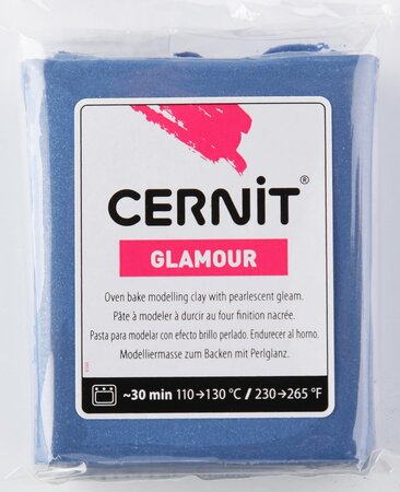 Pâte Cernit Glamour 56 g Bleu marine (246) - Cernit