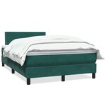 vidaXL Sommier à lattes de lit et matelas vert foncé 120x210cm velours
