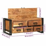 vidaXL Table basse Marron 90 x 50 x 38 cm Bois d'acacia massif
