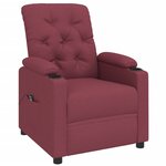 vidaXL Fauteuil inclinable électrique Rouge bordeaux Tissu