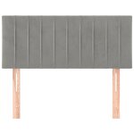 vidaXL Tête de lit Gris clair 90x5x78/88 cm Velours