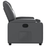 vidaXL Fauteuil inclinable gris similicuir