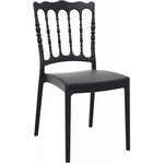 Chaise napoléon modèle garden - lot de 20 - materiel chr pro - noir - polypropylène