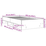 vidaXL Cadre de lit sans matelas chêne sonoma 90x200 cm